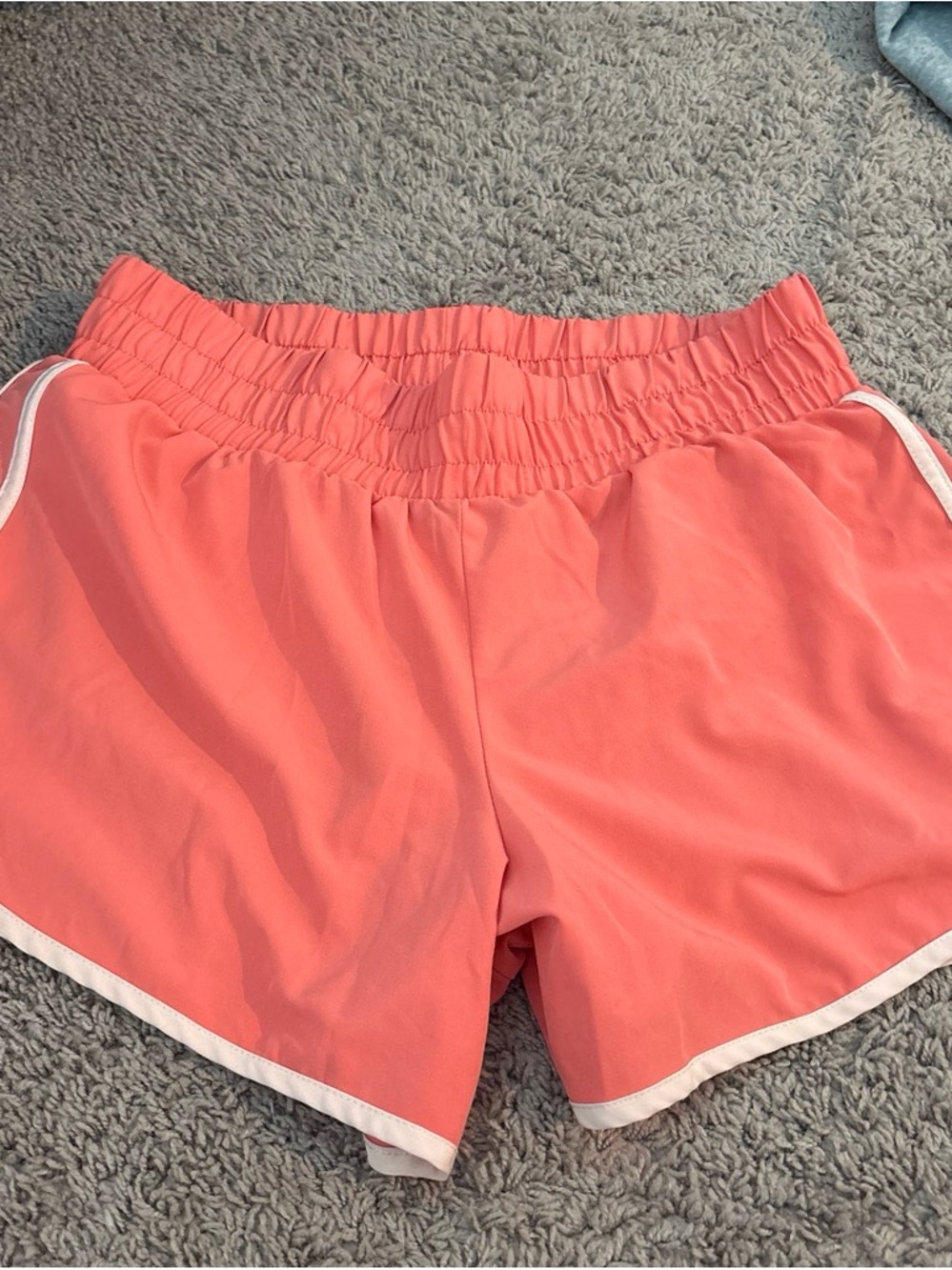 RBX Coral Athletic Shorts with White Trim